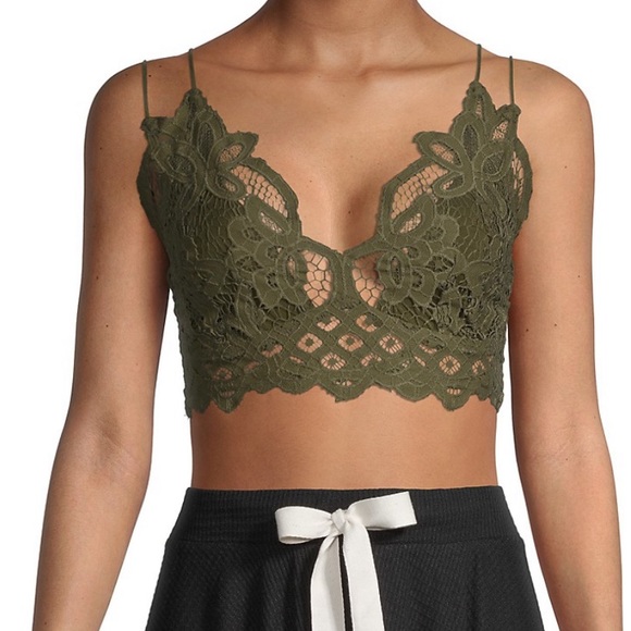 Free People Other - ***NWT FREE PEOPLE ADELLA BRALETTE DARK ARMY XL***